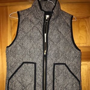 J.Crew Herringbone Puffer Vest